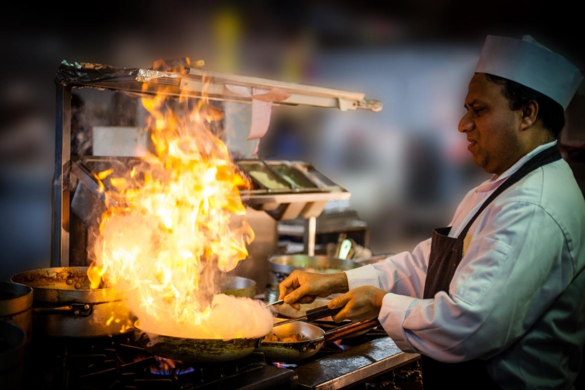 fire in pan kitchen imrans